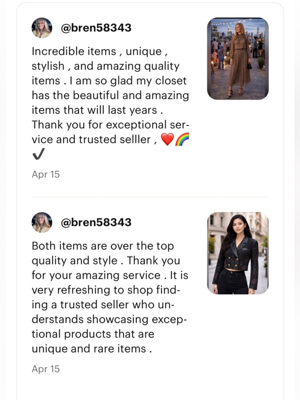 Grateful for amazing customers like you ❤️